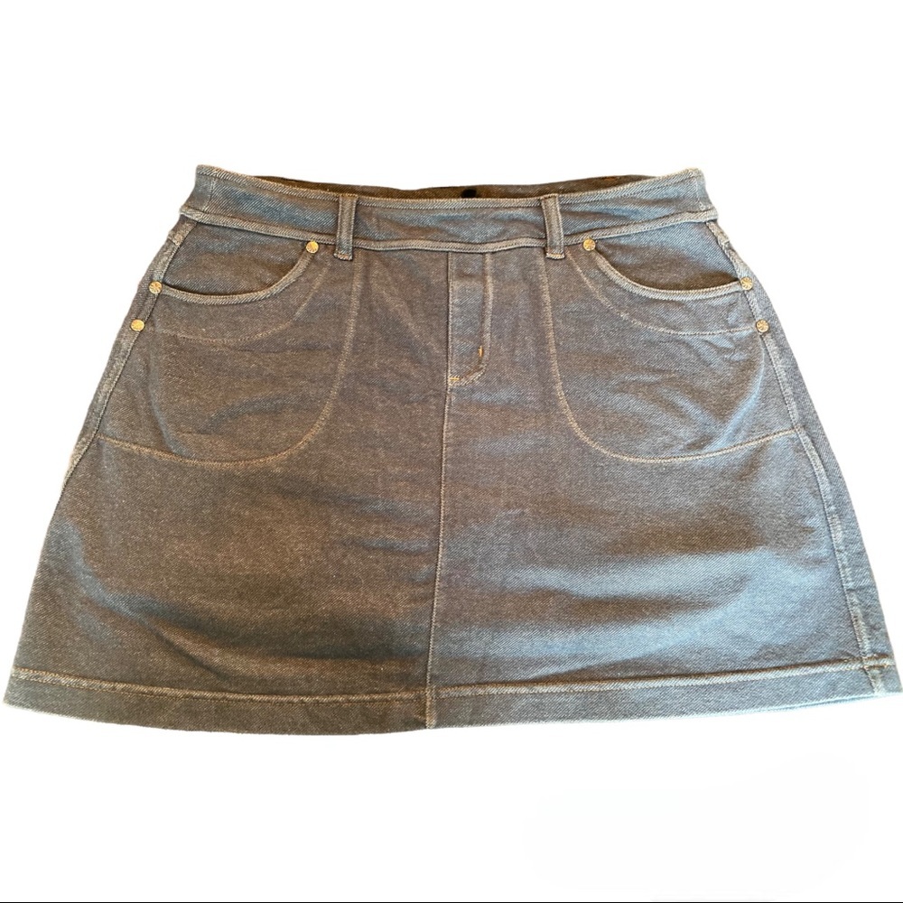 Stylish Gray Denim Skirt